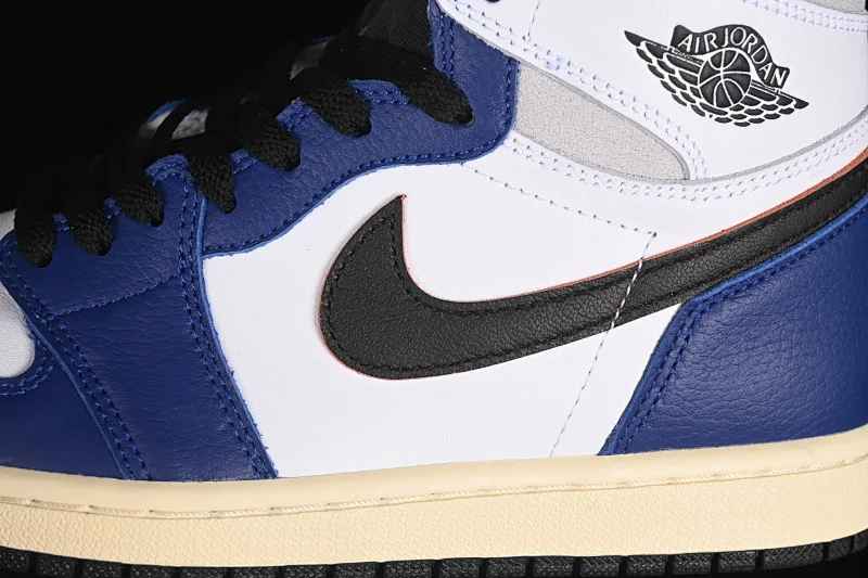 All categories Air Jordan Jordan series basketball shoes Air Jordan 1 High Air Jordan 1 Retro High "White Deep Royal Blue" AJ1 Joe 1 navy white and blue high-top basketball shoes DZ5485-100